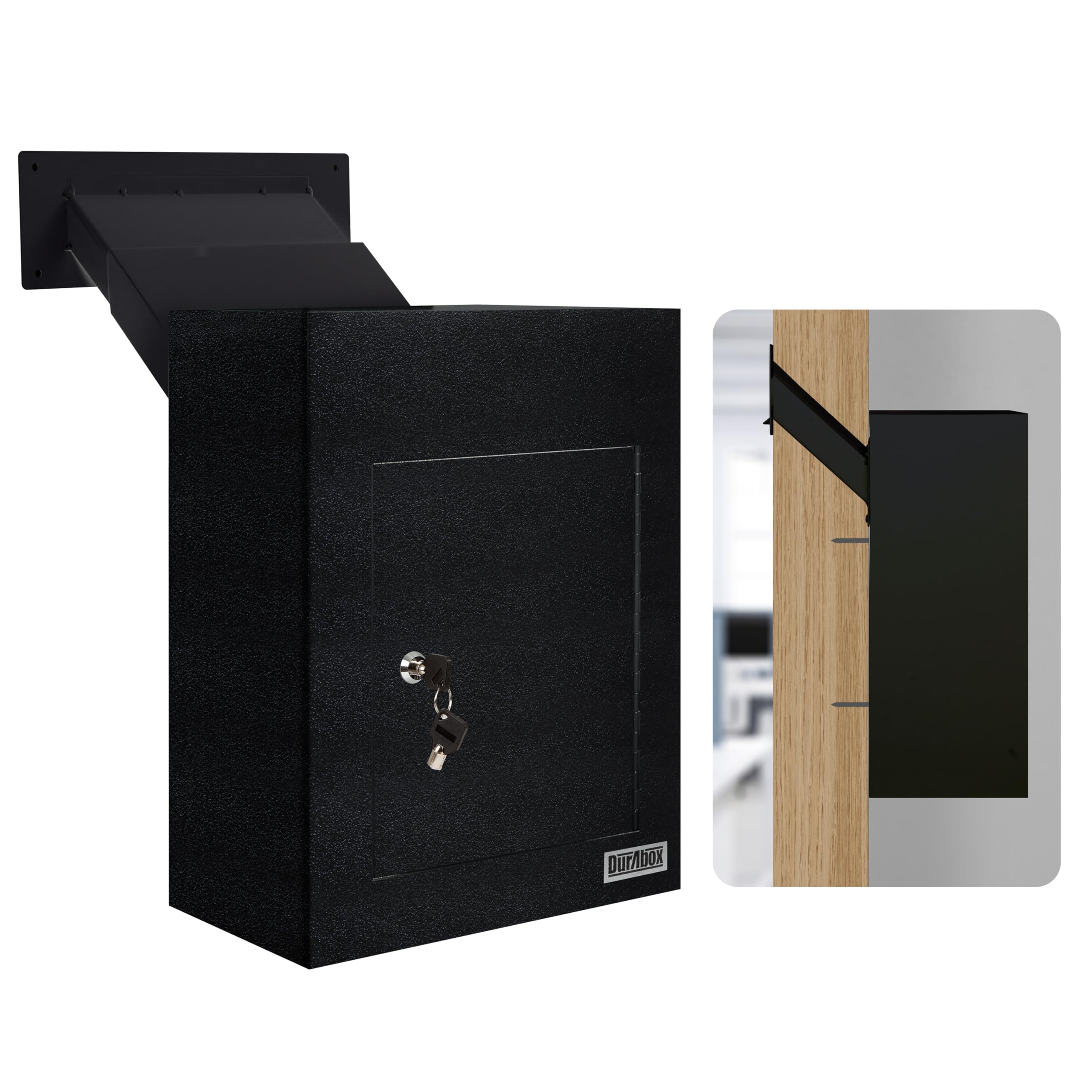 DAM BB-5000 ボックス Durabox Through-The-Wall Drop Box Deposit Safe 17 x 13 x 7 - Heavy